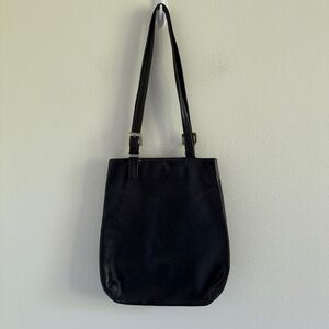 Vintage Sem Vaccaro Italian Leather Black Shoulder Bag